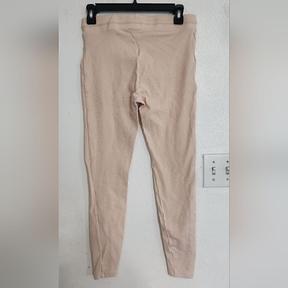 Physiq Apparel Ribbed Drawstring Pants in Cream Size Large - Picture 9 of 10
